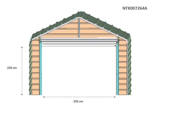 Casetta Box da Giardino in Lamiera di Acciaio 664x721x372 cm Legno