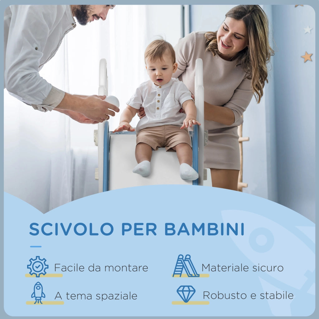 Scivolo Bambini Spaziale con Scale Antiscivolo ¨C Minimal ¨C 157x46.5x80 cm