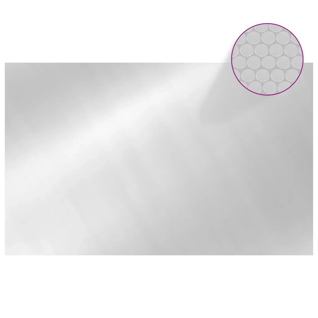 Copripiscina Rettangolare 800x500 cm in PE Argento 93103