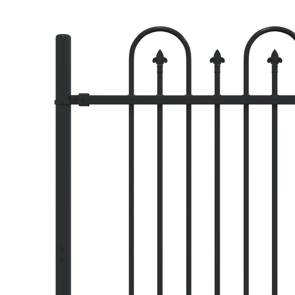 Recinzione da Giardino | Recinzione ad arco a picchetto DRONTEN Nero