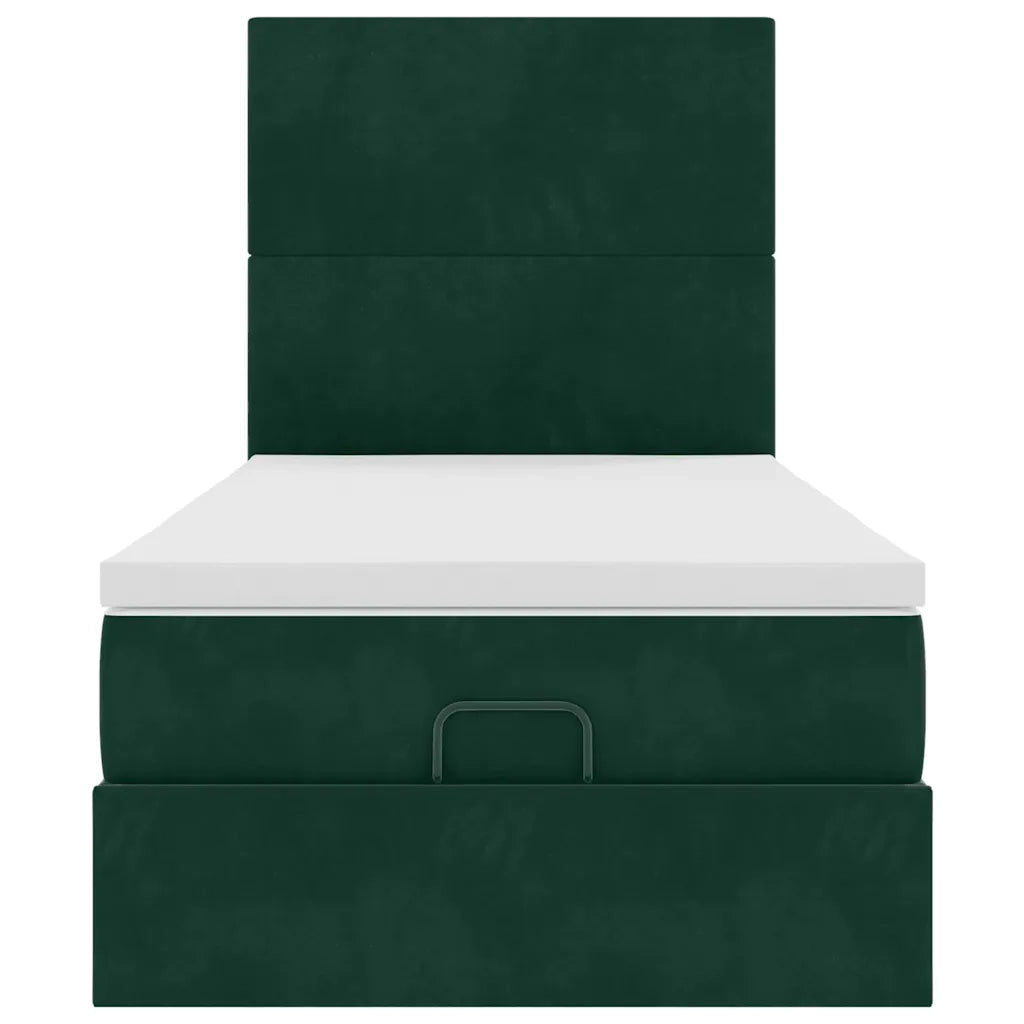 Struttura Letto Pouf con Materassi 90x190 cm in Velluto