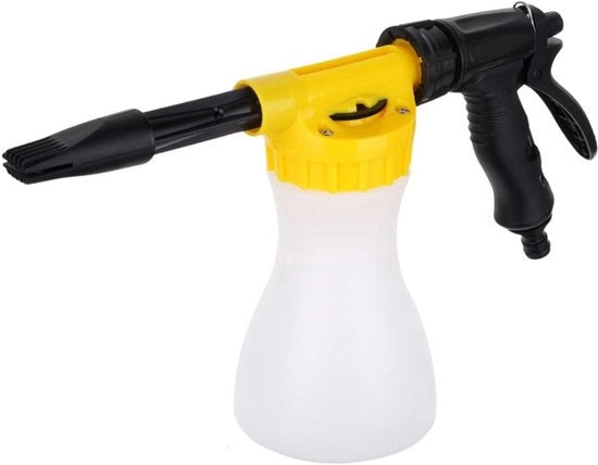Spremezza schiuma per giardino per auto - Pistola schiuma e diffusore schiuma - Strumento schiuma per shampoo auto - Ideale per pulizia schiuma e lavaggio auto - Colore giallo 900ml