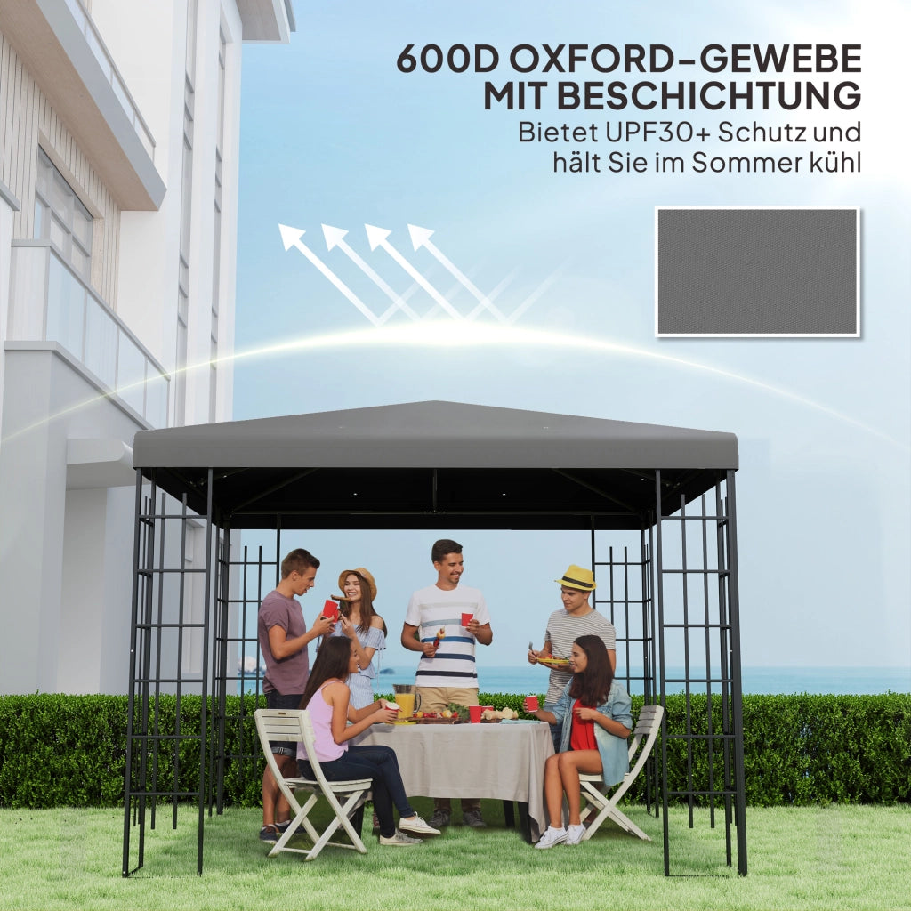 Tenda da giardino ¨C zephmum ¨C 3x3 m, grigio scuro, UPF30+