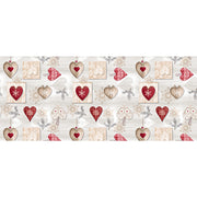 TOVAGLIATO fantasia cuori inverno natale 'PTEX-R' art. 4Y3/01  - BONITA