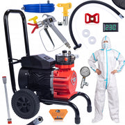Pompa Airless Rosfix Strong Storm 1100 RSS05 – 3500W, 22MPA, 18L/min | Set con Pistola, Lancia, Tubo 8m, Manometro, Tuta