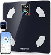 Peso corporeo digitale - scala del peso del corpo con Bluetooth - grande display VA - dispositivo di analisi del corpo con 13 misurazioni - applicazione di fitness con display grande
