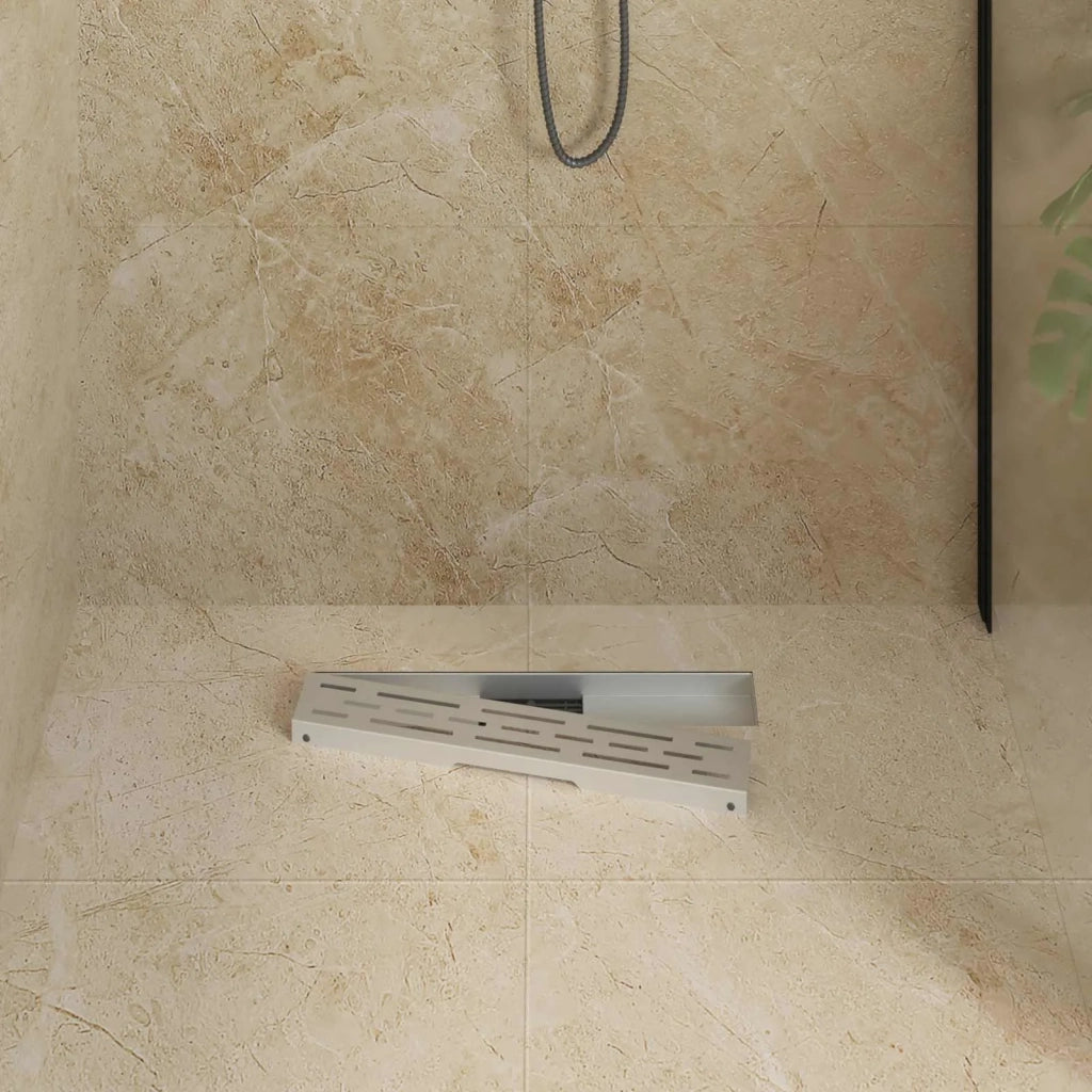 Drenaggio doccia con design a striscia Argento 60 cm CFW7313216
