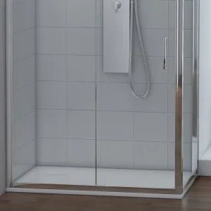 Box doccia 70x90 rettangolare fisso + scorrevole vetro trasparente 6 mm