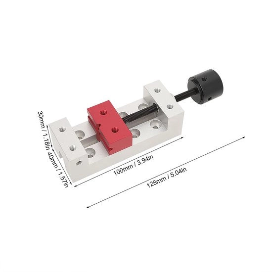 Vise a Tavola 50mm - Mini Vise a Tavola - Alluminio - Lavorato con Tecnologia CNC - Resistente ai Sfregamenti - Funzionamento Facile