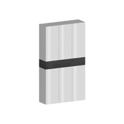 Scarpiera Charoite, Porta scarpe salvaspazio a 7 ante, Armadio multifunzione da ingresso, 114x38h200 cm, Bianco e Ardesia