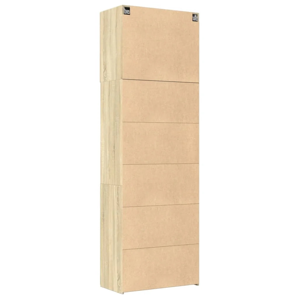 Credenza buffet cassettiera mobile contenitore organizer cucina soggiorno soggiorno alto Sonoma 80 x 42,5 x 249 cm derivati ​​del legno marrone 02_0034212