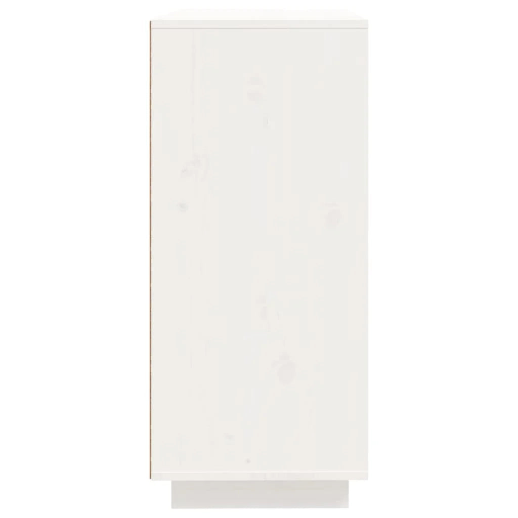 Buffet credenza cassettiera armadio mobile contenitore organizer per cucina soggiorno salotto 60 x 35 x 80 cm legno massello di pino bianco 02_0030373