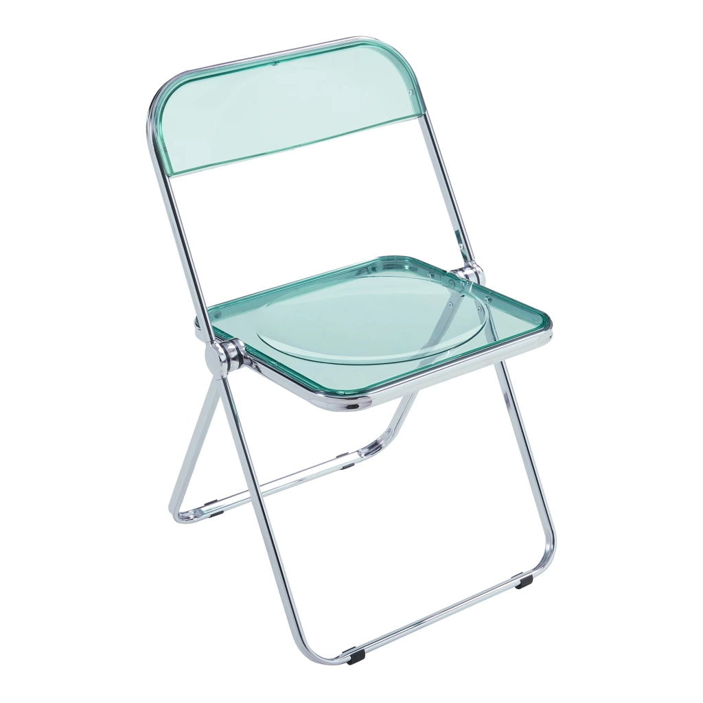 Set di 2 sedie pieghevoli da esterno per giardino campeggio e patio 74 x 46 x 47 cm verde menta 03_0009649
