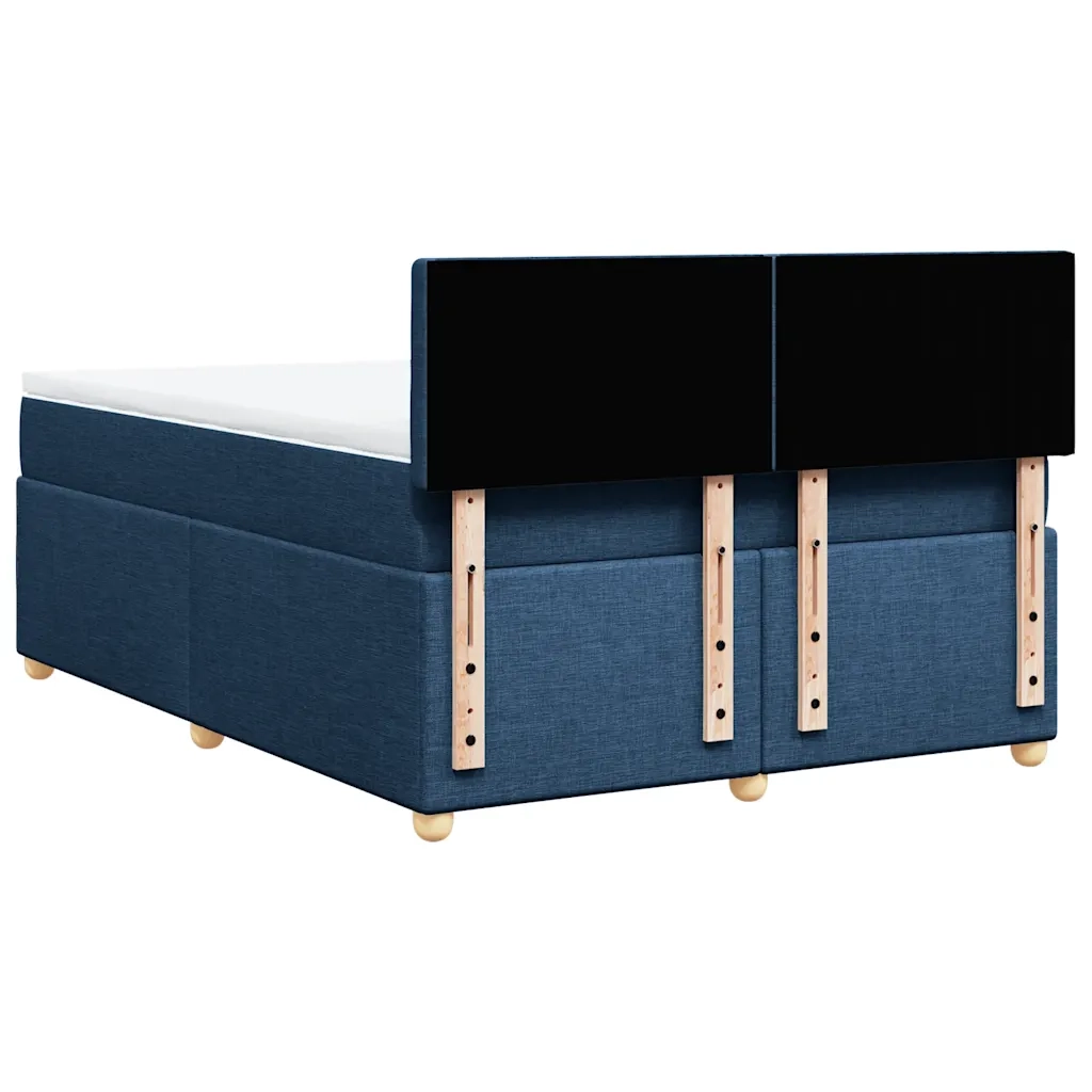 Giroletto a Molle con Materasso Blu 140x190 cm in Tessuto