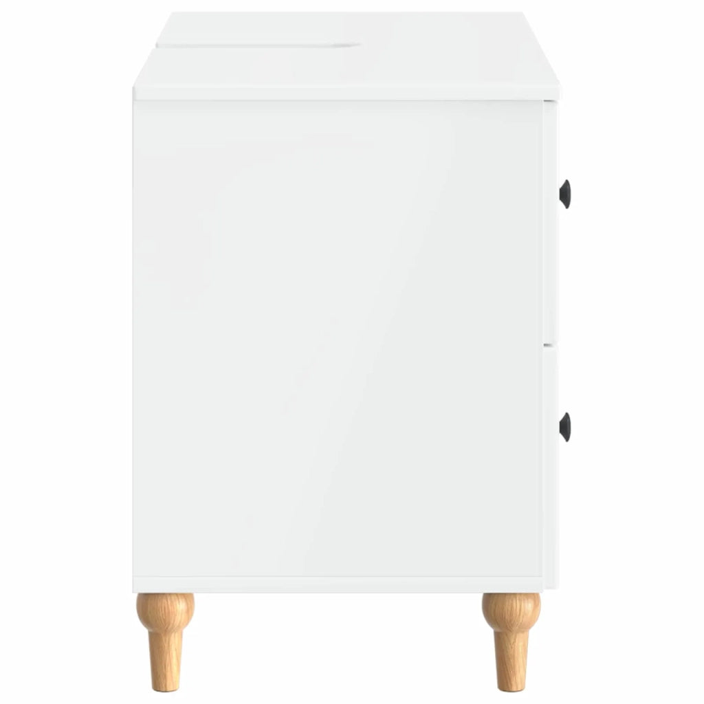 Armadio per Lavabo da Bagno ALKMAAR Bianco Lucido 896139