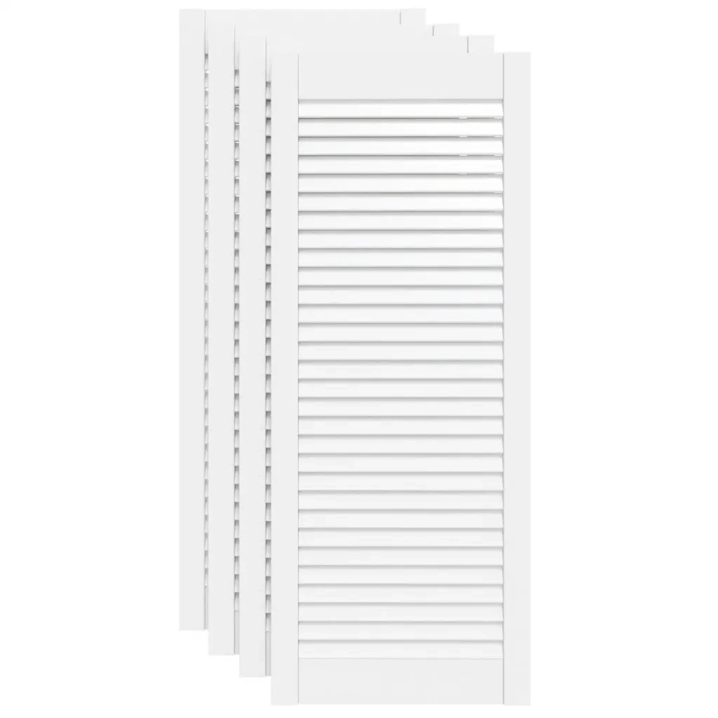 Ante a Lamelle 4 pz Bianche 99,3x39,4 cm in Legno di Pino 151171