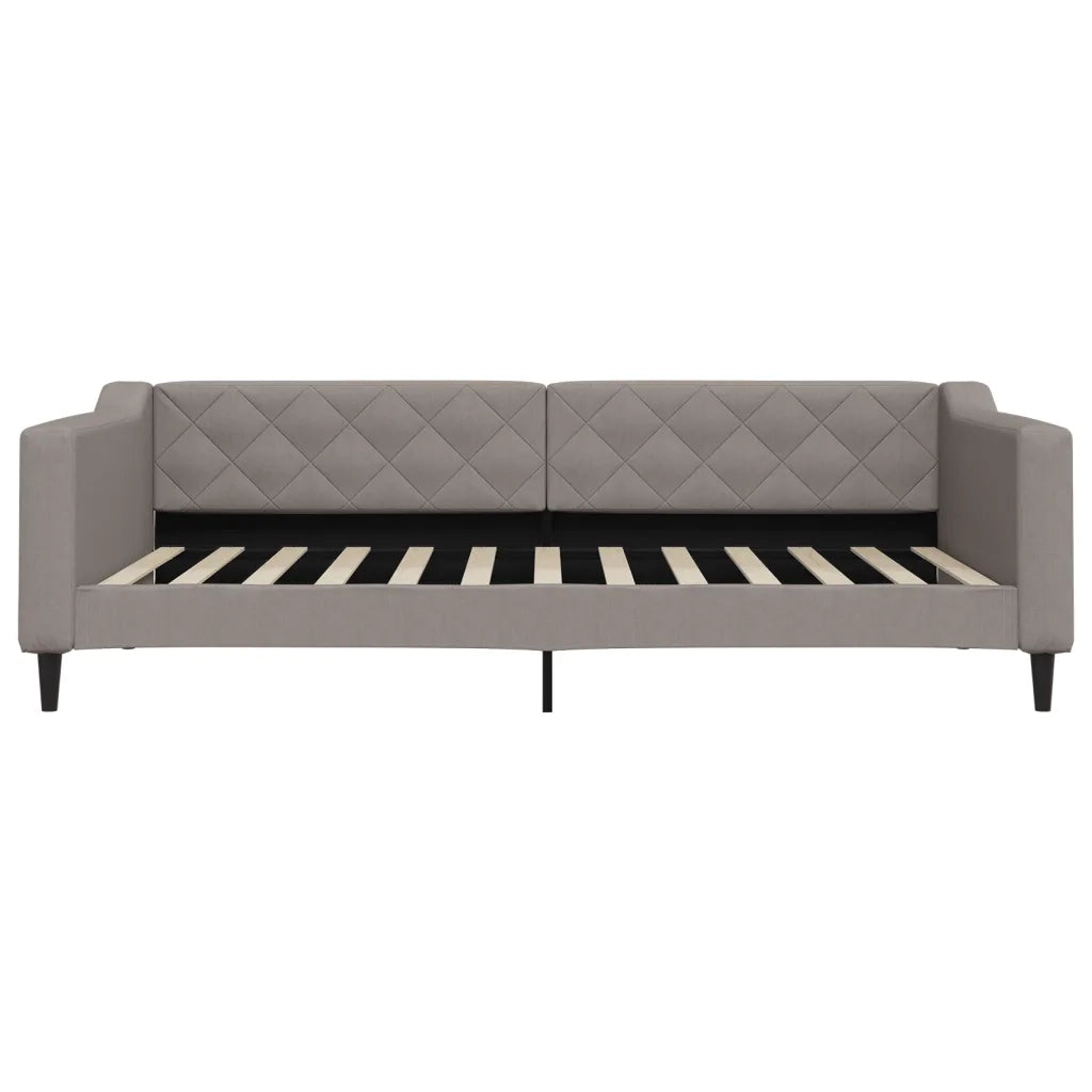 Divano Letto con Materasso Tortora 100x200 cm in Tessuto