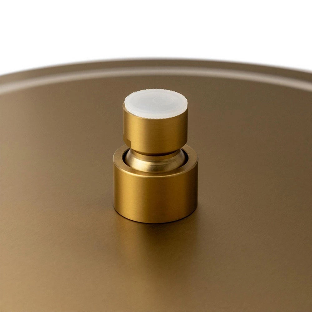 Trade Shop - Soffione Doccia Ultra Slim Rotondo ø25cm Oro Satinato Attacco Universale ½ Bagno 87884 -