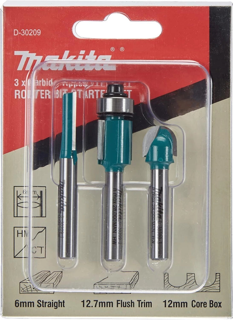 Makita D-30209 fresa Set di taglierine per fresatura