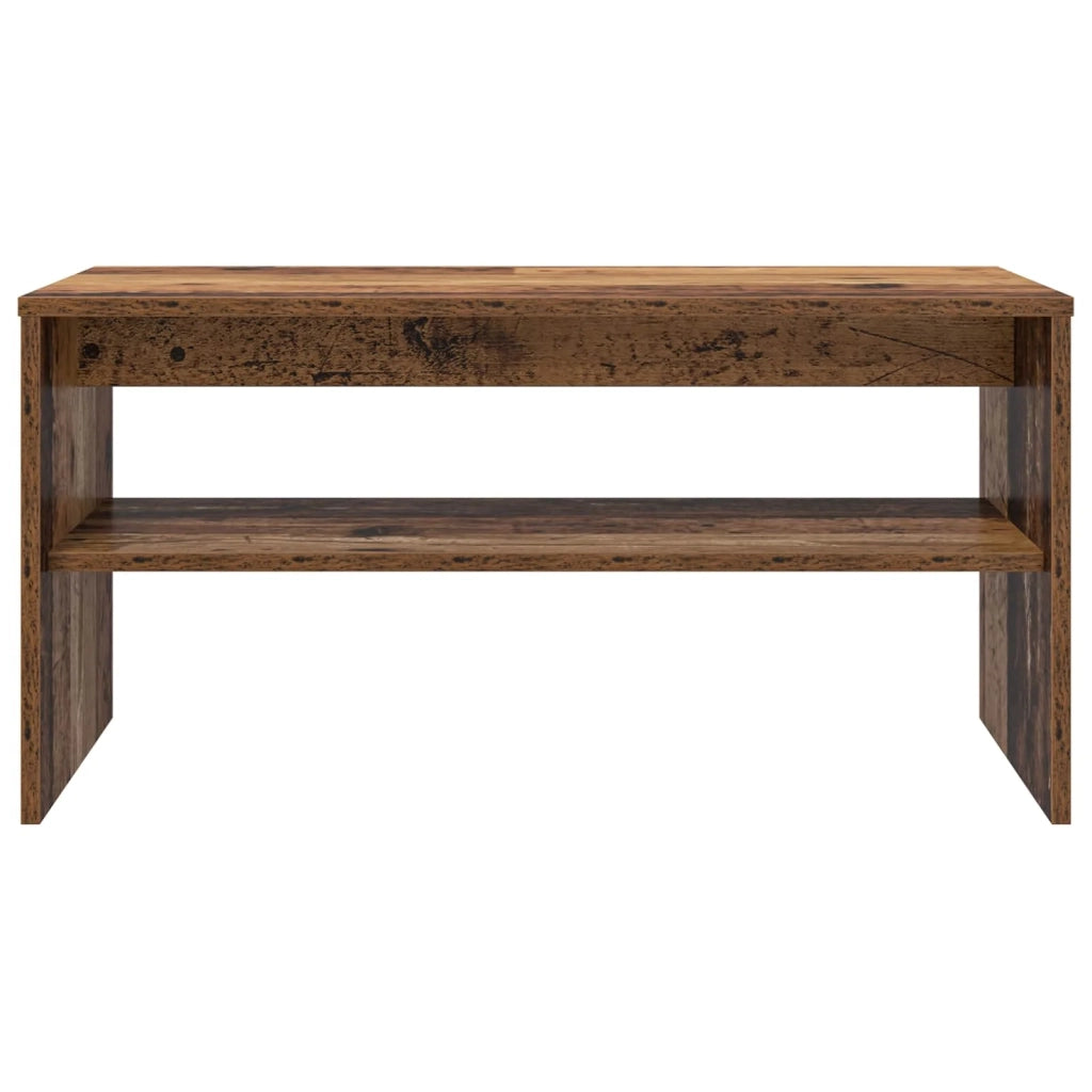 Mobile porta TV rettangolare moderno con ripiano portaoggetti 80 x 35 x 40 cm legno ingegnerizzato finitura legno anticato 02_0058351