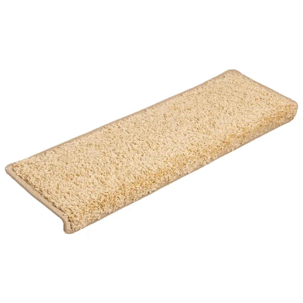 Tappetini per scale 30 pz 65x21x4 cm Crema Bordo rettangolare 3365829