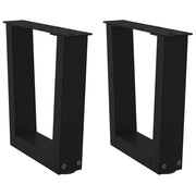 Gambe per Tavolino da CaffÃ¨ a Forma di V 2 pz Nere 40x(30-31,3) cm Acciaio