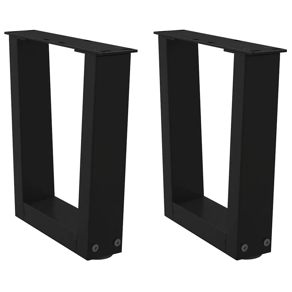 Gambe per Tavolino da CaffÃ¨ a Forma di V 2 pz Nere 40x(30-31,3) cm Acciaio