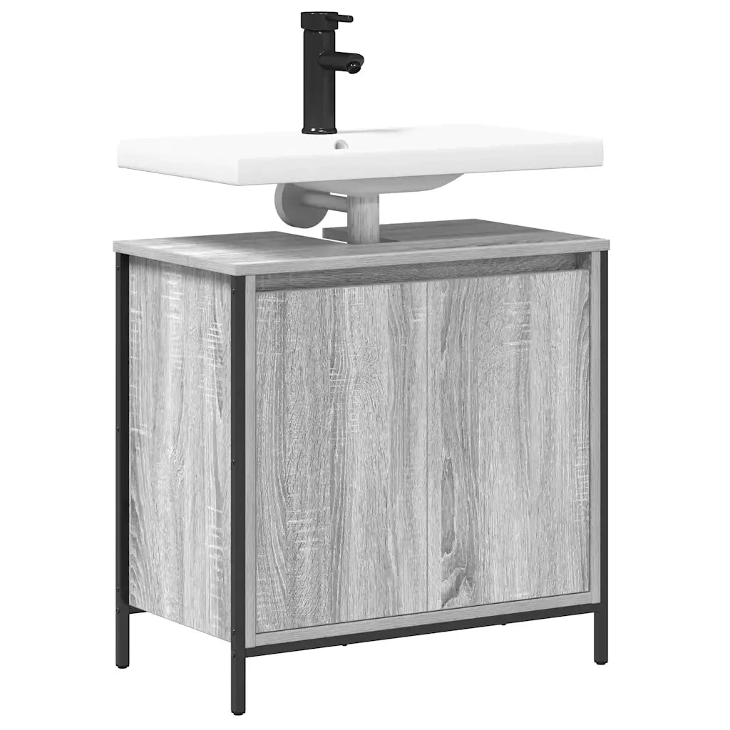 Mobile Lavabo da Bagno Grigio Sonoma 60x34,5x60 cm 861895