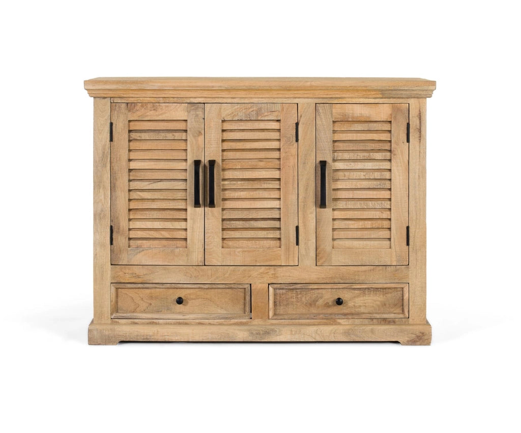 Credenza con 3 ante e 2 cassetti in legno di mango.
