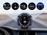 Display per Auto - Pendenza - Altimetro - Ora - GPS & Velocimetro in 1 - Montaggio su Pannello - Nero - Auto
