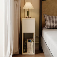 Comodino con cassetto tavolino con ripiano moderno camera da letto 55 cm