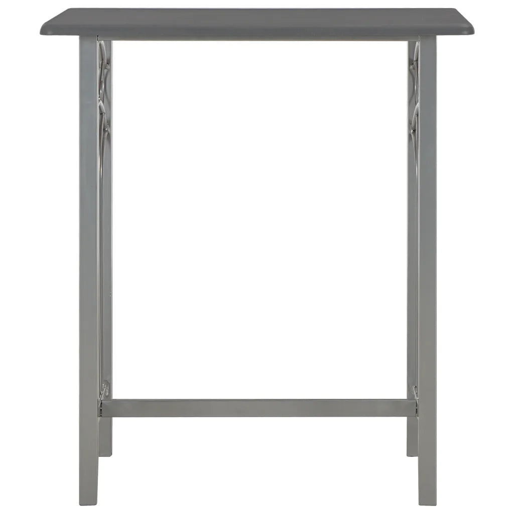 Set da Bar 3 pz in Legno e Acciaio Antracite 284397