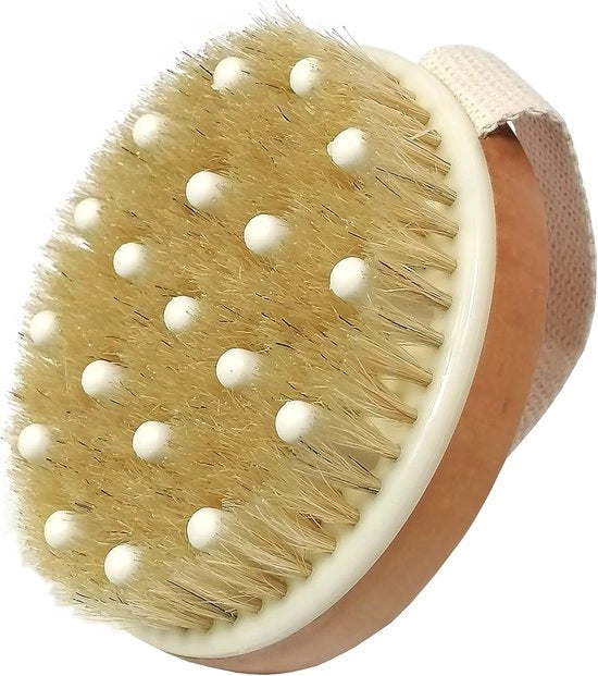 Spazzola per corpo secca - Esfoliazione, Drainingaggio linfatico - 1 pezzo - Materiali naturali
