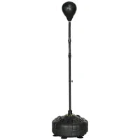 Punching Ball da Terra con Base Riempibile e Ventose, Altezza Regolabile da 145-180 cm, Nero