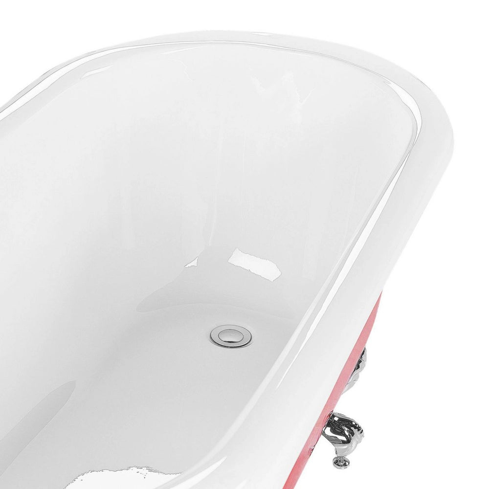 Vasca da Bagno Freestanding in Acrilico Sanitario Rosso 153 x 77 cm