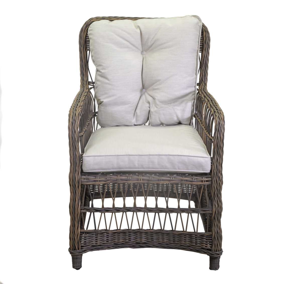 Poltrona da Giardino 78x63xh92 cm in Alluminio e Polyrattan  Baltimora Grigio