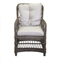 Poltrona da Giardino 78x63xh92 cm in Alluminio e Polyrattan  Baltimora Grigio