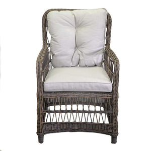 Poltrona da Giardino 78x63xh92 cm in Alluminio e Polyrattan  Baltimora Grigio