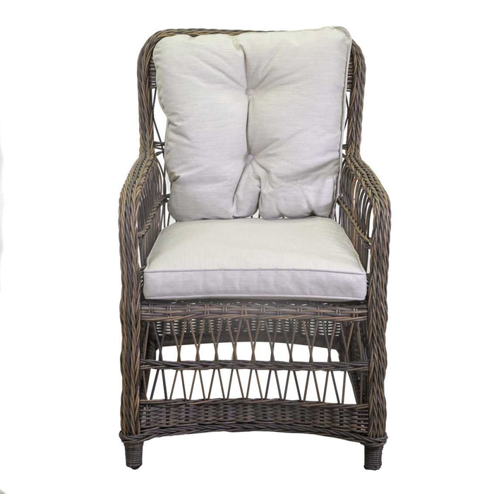 Poltrona da Giardino 78x63xh92 cm in Alluminio e Polyrattan  Baltimora Grigio