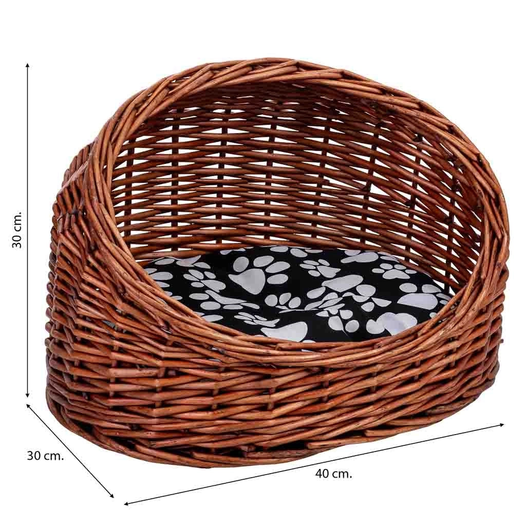 Cuccia in vimini per animali 40x30x30h cm