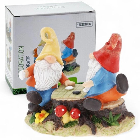 Decorazione da giardino decorativa resistente al tempo - Figura in polistone - 13 x 10 x 6 cm - Giardinaggio divertente