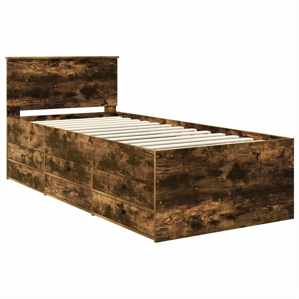 Daybed Rovere Affumicato e Nero 90 x 200 cm Legno multistrato 3408533