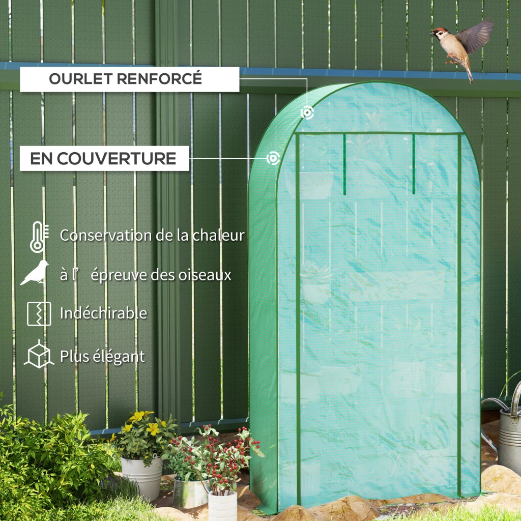 Serra da balcone con ripiani 4 livelli ¨C zephmum ¨C verde 105x45x160 cm
