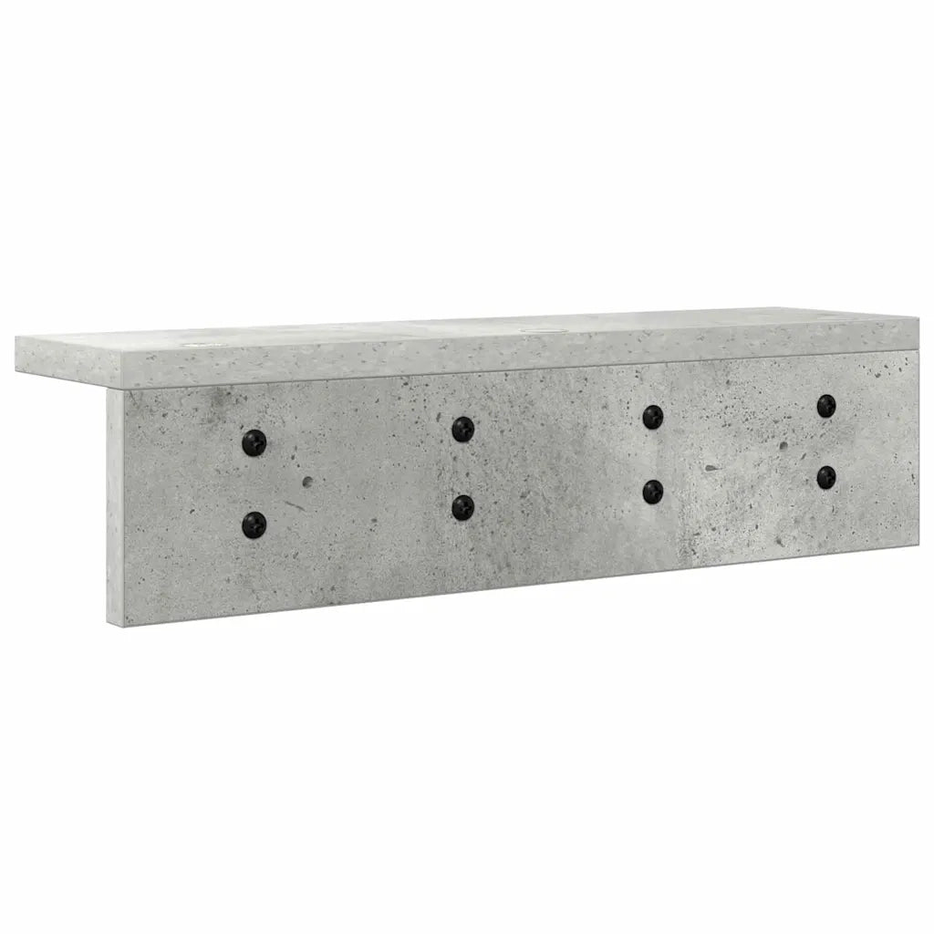 vidaXL Appendiabiti a muro Grigio cemento 40 x 10.5 x 10.5 cm