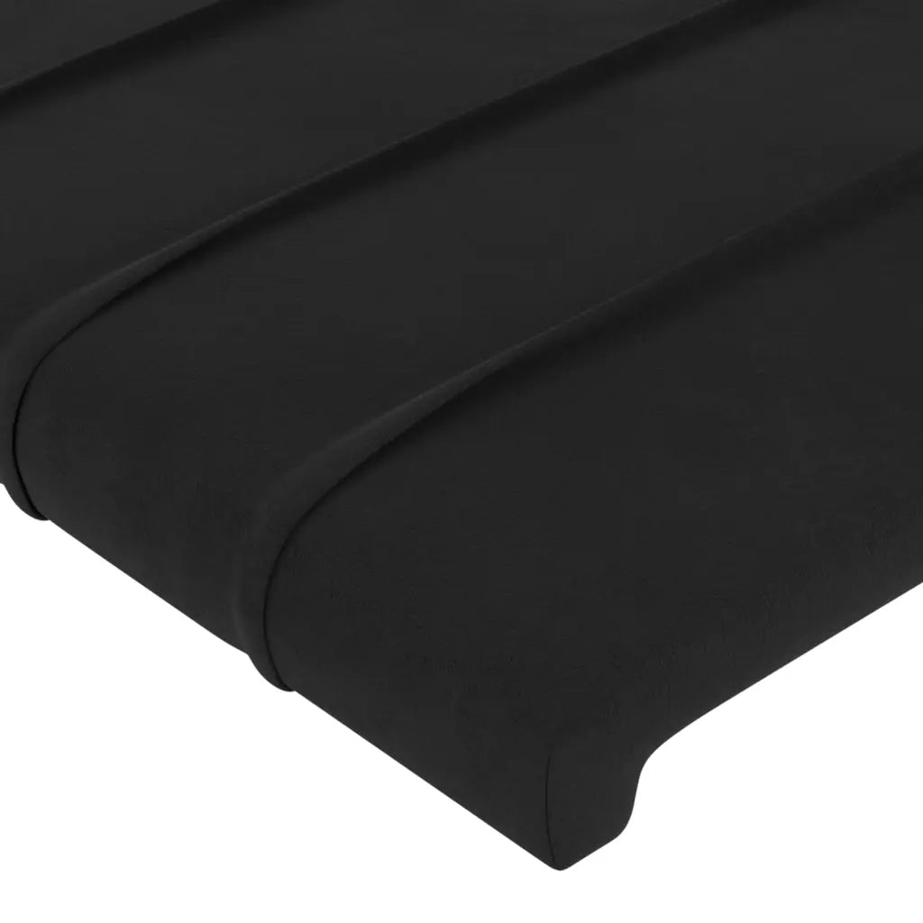 Testiera a LED-Testata con LED Nera 160x5x78/88 cm in Velluto 770800