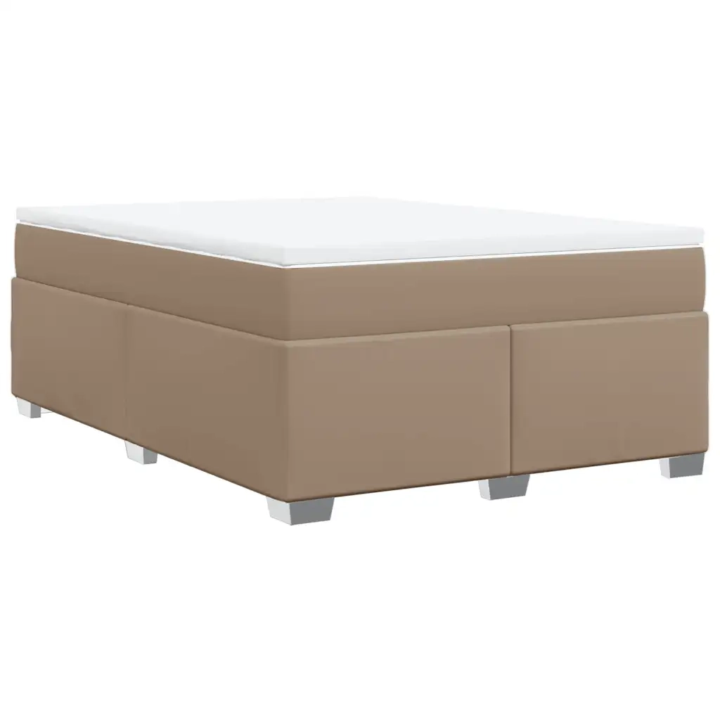 Giroletto a Molle con Materasso Cappuccino 140x190cm Similpelle 3285212