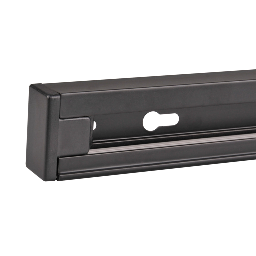 Binario monofase 1m nero alluminio IP20 Polux 321831