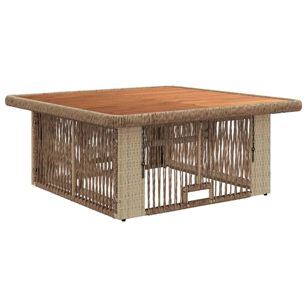 Set da Pranzo per Giardino 3 pz | Set Salotto da Giardino Beige e Crema polyrattan