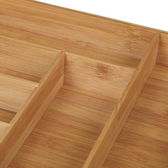 Organizzatore per utensili e accessori da cucina in bambù - Lame per utensili 5x30x34 cm naturale