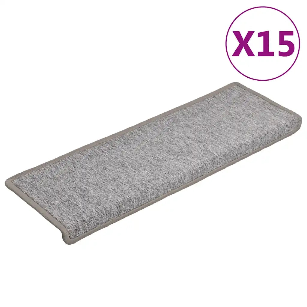 Tappetini per Scale 15 pz 65x21x4 cm Grigio Chiarocod mxl 78972